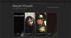Desktop Screenshot of maryamkhazaeli.com